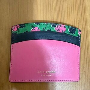 Kate Spade Pink and Green Card Holder